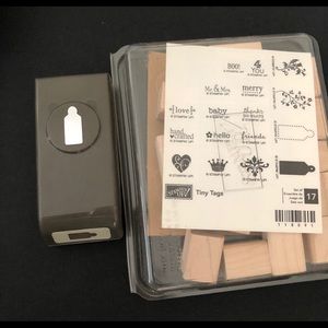 Stampin’ Up!  Unused/New Tiny Tags stamp and punch